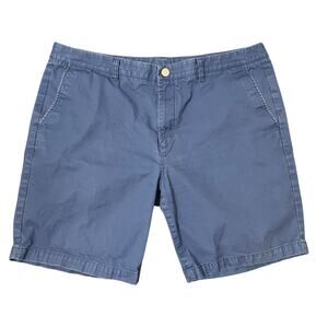 Bonobos Men's Flat Front Shorts Washed Chino 9 inch inseam Size 40 Blue
